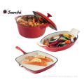 Enameled cast iron cookware sets